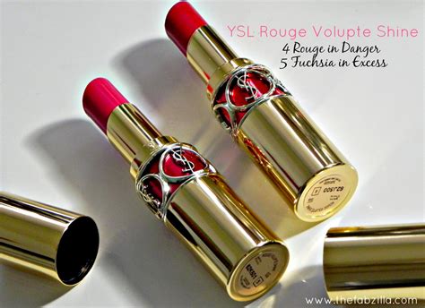 ysl volupte shine 4 rouge in danger|YSL rouge volupte shine swatches.